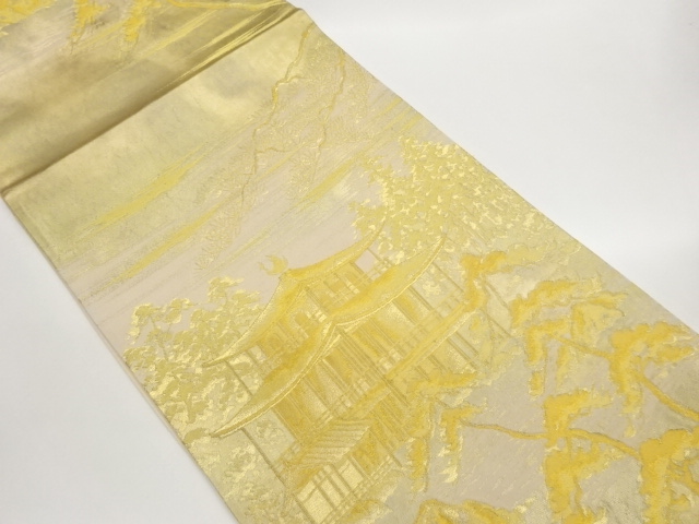 JAPANESE KIMONO / FUKURO OBI / WOVEN SCENERY IN THE PAST